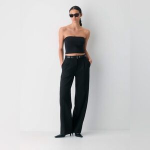 Aritzia Contour Tube Top Black Strapless Stretchy Bandeau Size Large